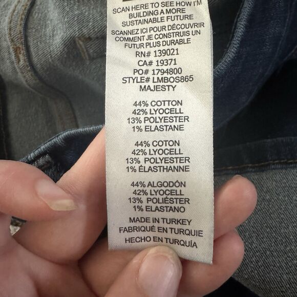 Frame Bootcut Jeans Women’s 27 Le Mini Boot Side Slit Dark Wash Midrise Majesty - Picture 13 of 14